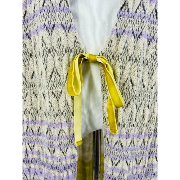 RARE Free People Boho Bell Sleeve & Side Slits Kimono Cardigan - Picture 3 of 16